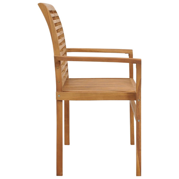 vidaXL Garden Bench with Taupe Cushion 112 cm Solid Teak Wood