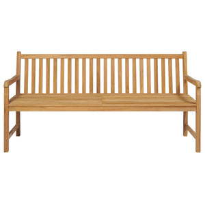 vidaXL Garden Bench with Anthracite Cushion 175 cm Solid Teak Wood