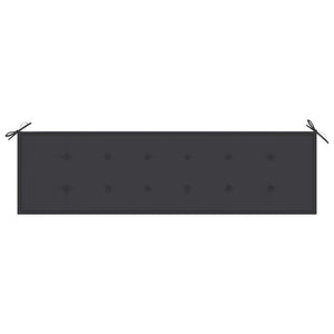 vidaXL Garden Bench with Anthracite Cushion 175 cm Solid Teak Wood