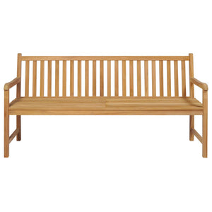 vidaXL Garden Bench with Anthracite Cushion 175 cm Solid Teak Wood