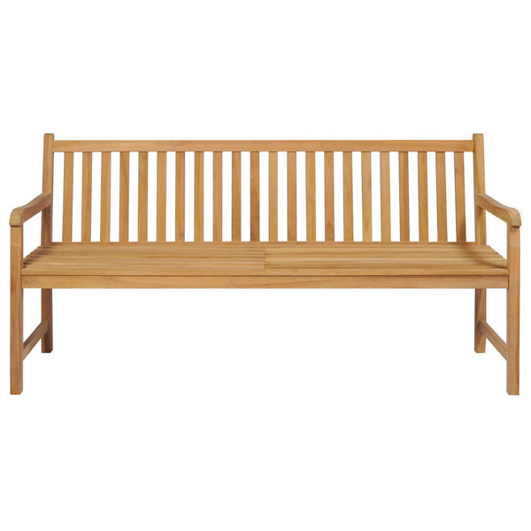 vidaXL Garden Bench with Anthracite Cushion 175 cm Solid Teak Wood