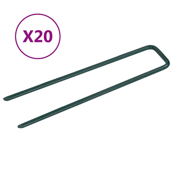vidaXL Artificial Grass Nails 20 pcs. U-shaped Iron