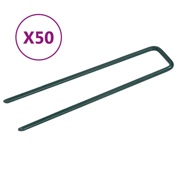 vidaXL Nails for Artificial Grass 50 pcs. U-shaped Iron