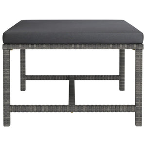 vidaXL 5-piece Garden Lounge Set with Cushions Poly Rattan Grey