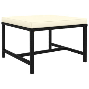 vidaXL 9-piece Garden Lounge Set with Cushions Poly Rattan Black