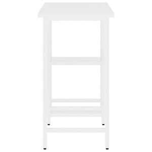 vidaXL Computer Desk White 80x40x72 cm MDF and Metal