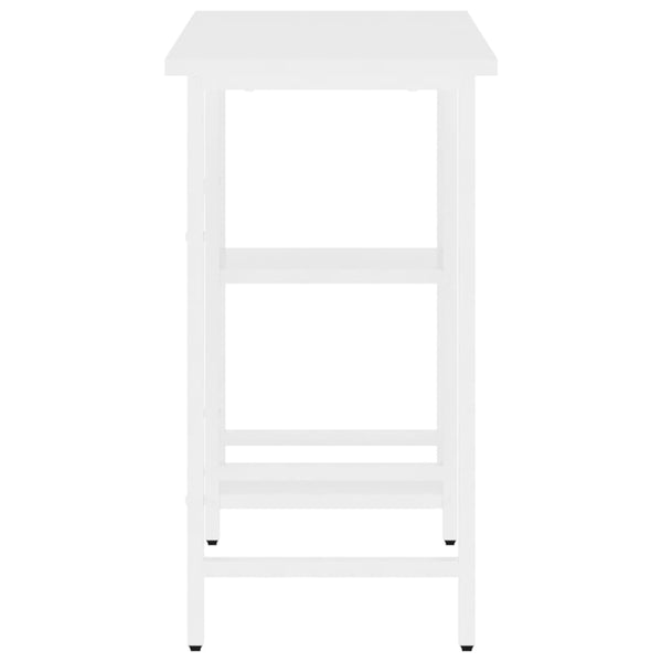 vidaXL Computer Desk White 80x40x72 cm MDF and Metal