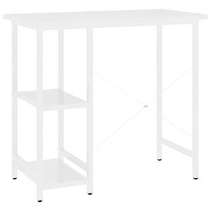 vidaXL Computer Desk White 80x40x72 cm MDF and Metal