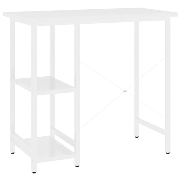 vidaXL Computer Desk White 80x40x72 cm MDF and Metal