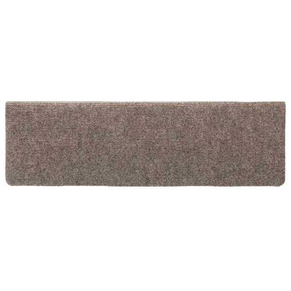 vidaXL Self-Adhesive Stair Mats 15 pcs. 65x21x4 cm Beige Rectangular Edge