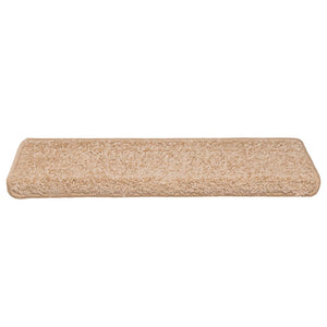 vidaXL Stair Mats 15 pcs. 65x21x4 cm Gold Rectangular Edge
