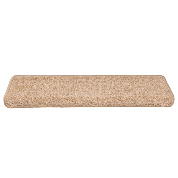 vidaXL Stair Mats 15 pcs. 65x21x4 cm Gold Rectangular Edge