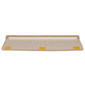 vidaXL Stair Mats 15 pcs. 65x21x4 cm Gold Rectangular Edge