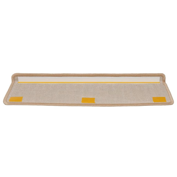 vidaXL Stair Mats 15 pcs. 65x21x4 cm Gold Rectangular Edge