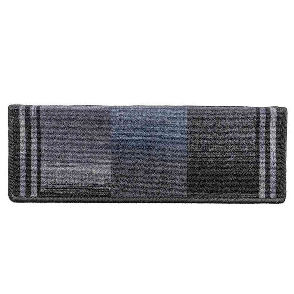 vidaXL Self-Adhesive Stair Mats 15 pcs. 65x21x4 cm Black and Grey