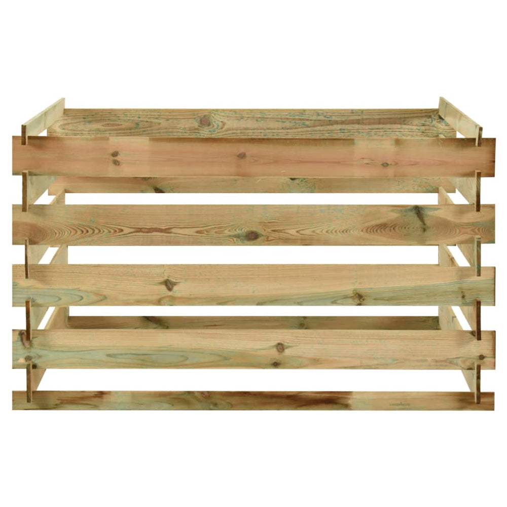 vidaXL Slat Composter 120x120x70 cm Impregnated Pine Wood