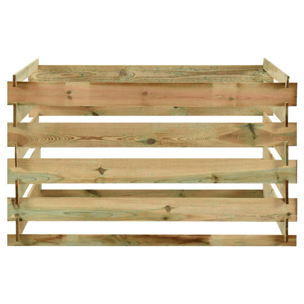 vidaXL Slat Composter 120x120x70 cm Impregnated Pine Wood