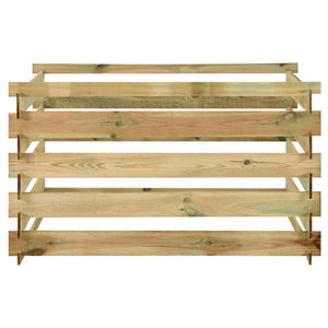 vidaXL Slat Composter 120x120x70 cm Impregnated Pine Wood
