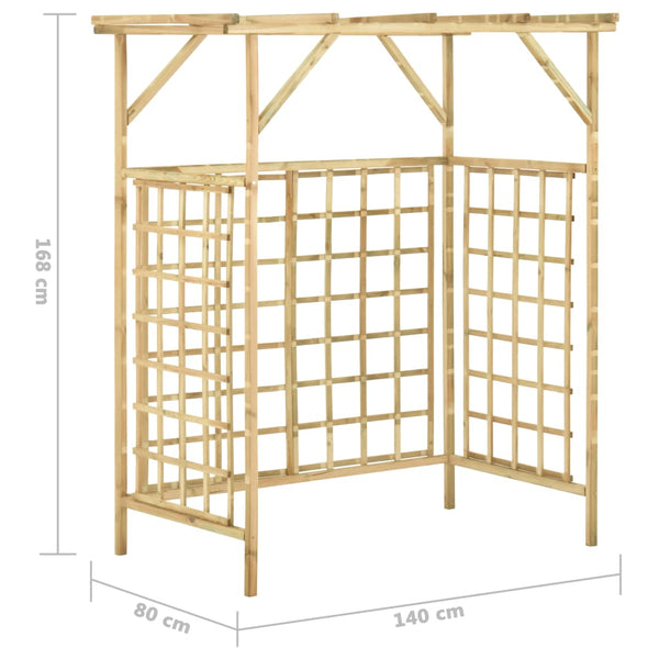 vidaXL 2-Bin Pergola Impregnated Pine Wood