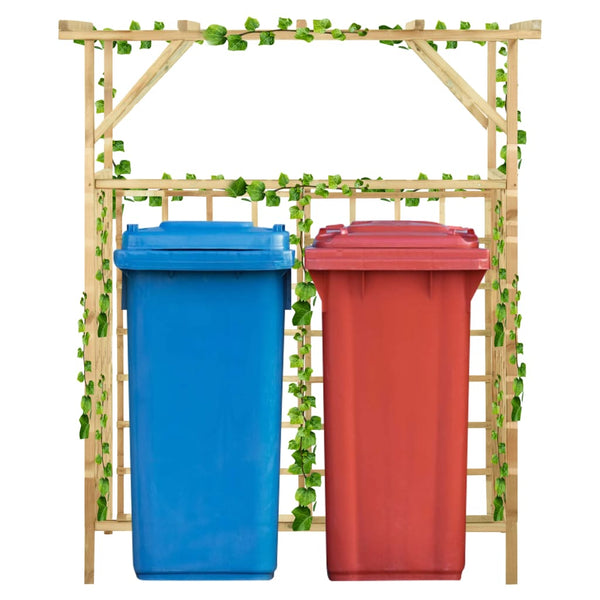 vidaXL 2-Bin Pergola Impregnated Pine Wood