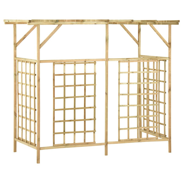 vidaXL Pergola for 3 Bins Impregnated Pinewood
