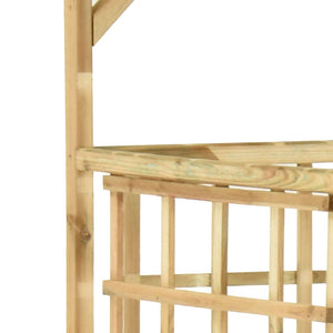 vidaXL Pergola for 3 Bins Impregnated Pinewood