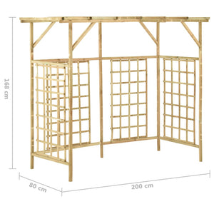 vidaXL Pergola for 3 Bins Impregnated Pinewood
