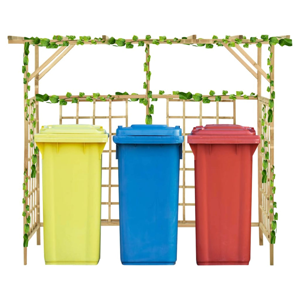 vidaXL Pergola for 3 Bins Impregnated Pinewood