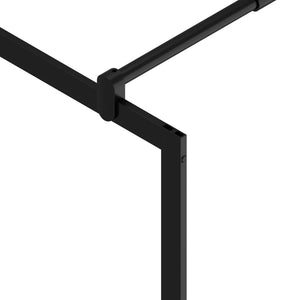 vidaXL Walk-in Shower Screen Toughened Clear Glass Black 90x195 cm