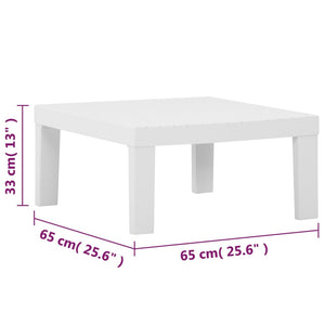 vidaXL 3-Piece Garden Lounge Set with Cushions Plastic White