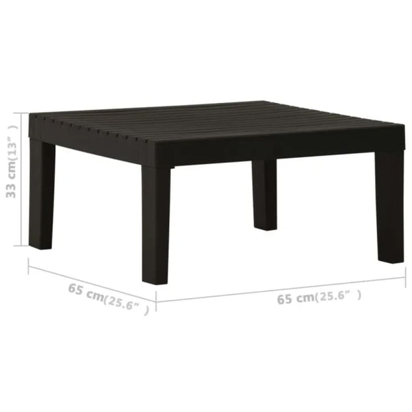 vidaXL 3-Piece Garden Lounge Set with Cushions Plastic Grey