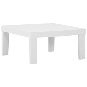 vidaXL 4-Piece Garden Lounge Set with Cushions Plastic White