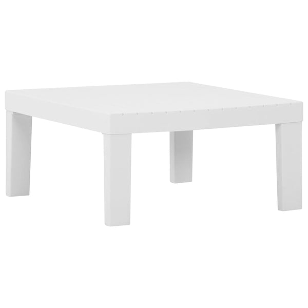 vidaXL 4-Piece Garden Lounge Set with Cushions Plastic White