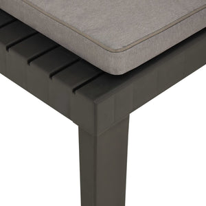 vidaXL 4-Piece Garden Lounge Set with Cushions Plastic Grey