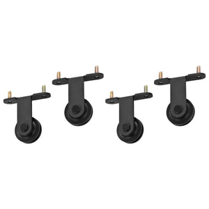 vidaXL Sliding Door Hardware Kit 2 pcs 183 cm Steel Black