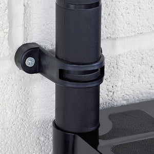 vidaXL 4-Tier Storage Rack Black 122x30.5x130 cm Plastic