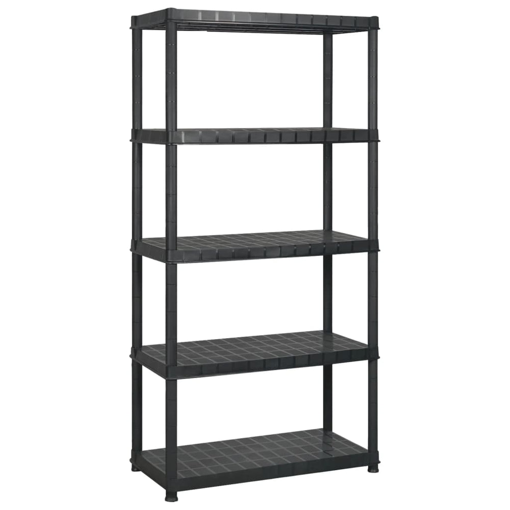 vidaXL 5-Tier Storage Rack Black 170x40x185 cm Plastic