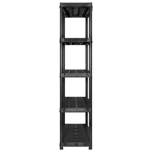 vidaXL 5-Tier Storage Rack Black 170x40x185 cm Plastic