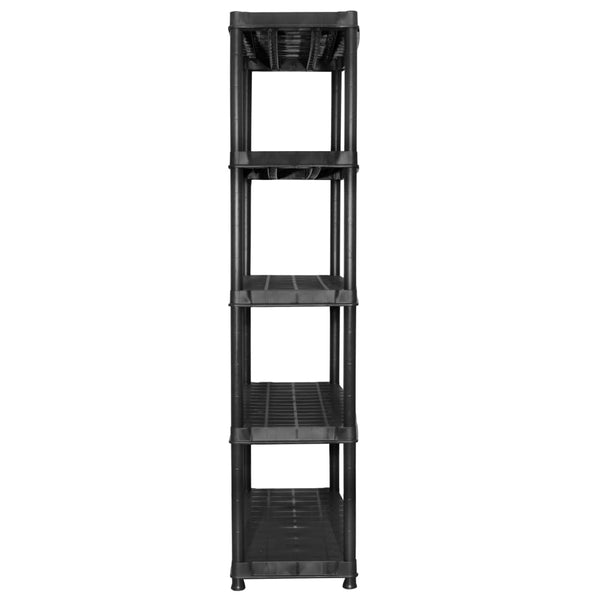 vidaXL 5-Tier Storage Rack Black 183x45.7x185 cm Plastic