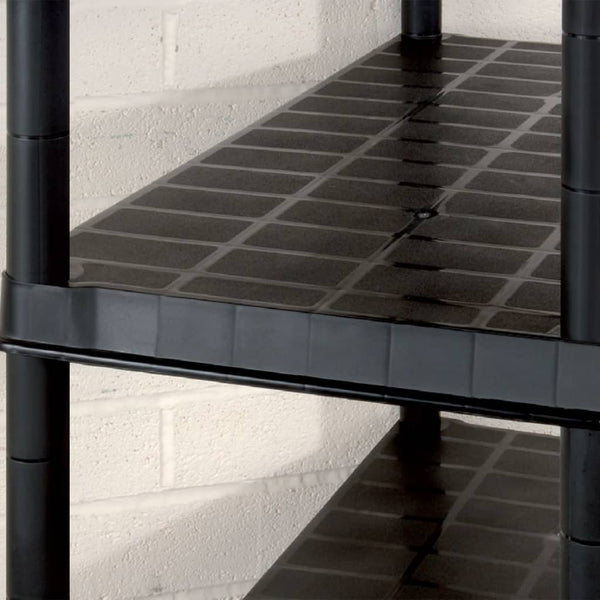 vidaXL 5-Tier Storage Rack Black 274.5x45.7x185 cm Plastic