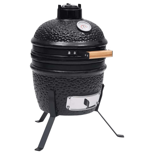 vidaXL 2-in-1 Kamado Grill Smoker Ceramic 56 cm Black