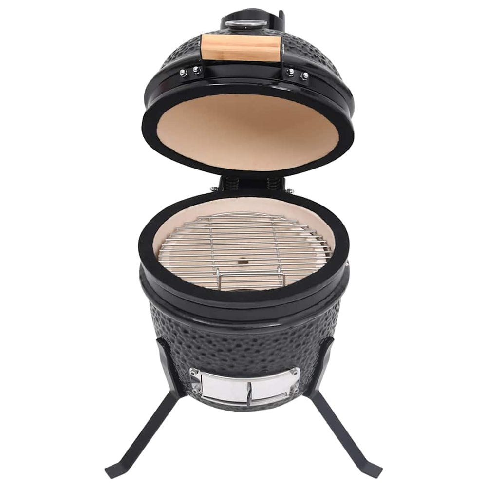 vidaXL 2-in-1 Kamado Grill Smoker Ceramic 56 cm Black