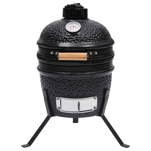vidaXL 2-in-1 Kamado Grill Smoker Ceramic 56 cm Black