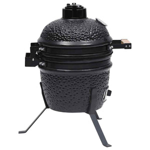 vidaXL 2-in-1 Kamado Grill Smoker Ceramic 56 cm Black