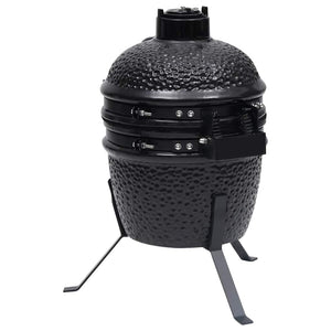 vidaXL 2-in-1 Kamado Grill Smoker Ceramic 56 cm Black