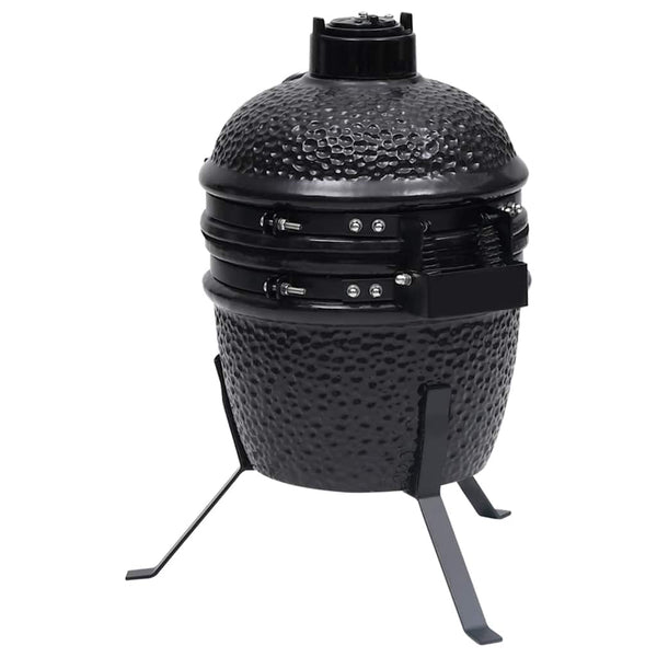 vidaXL 2-in-1 Kamado Grill Smoker Ceramic 56 cm Black