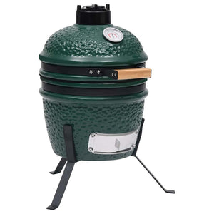 vidaXL 2-in-1 Kamado Ceramic Grill Smoker 56 cm Green