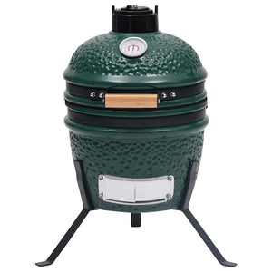 vidaXL 2-in-1 Kamado Ceramic Grill Smoker 56 cm Green