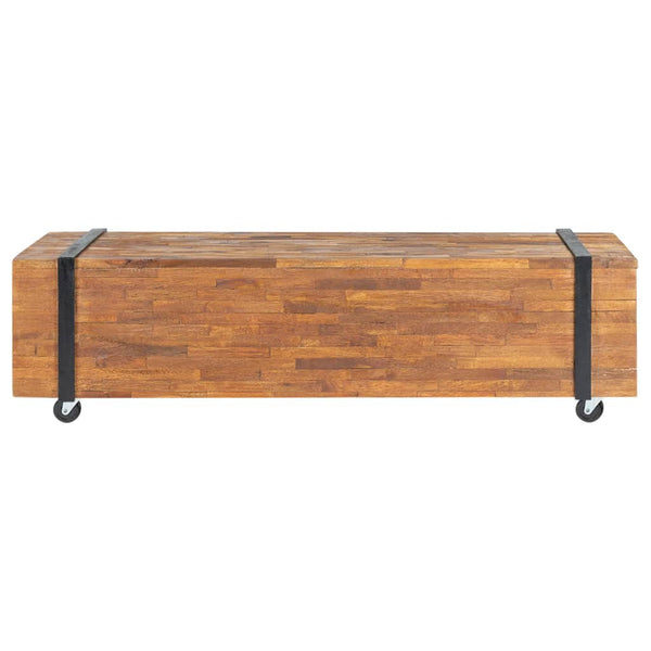 vidaXL TV Cabinet 110x30x32.5 cm Solid Teak Wood