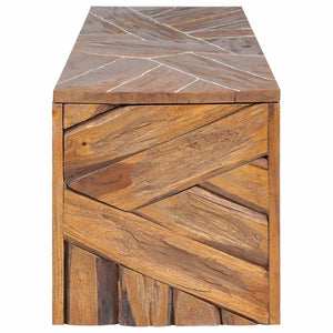 vidaXL TV Cabinet 110x60x38 cm Solid Teak Wood